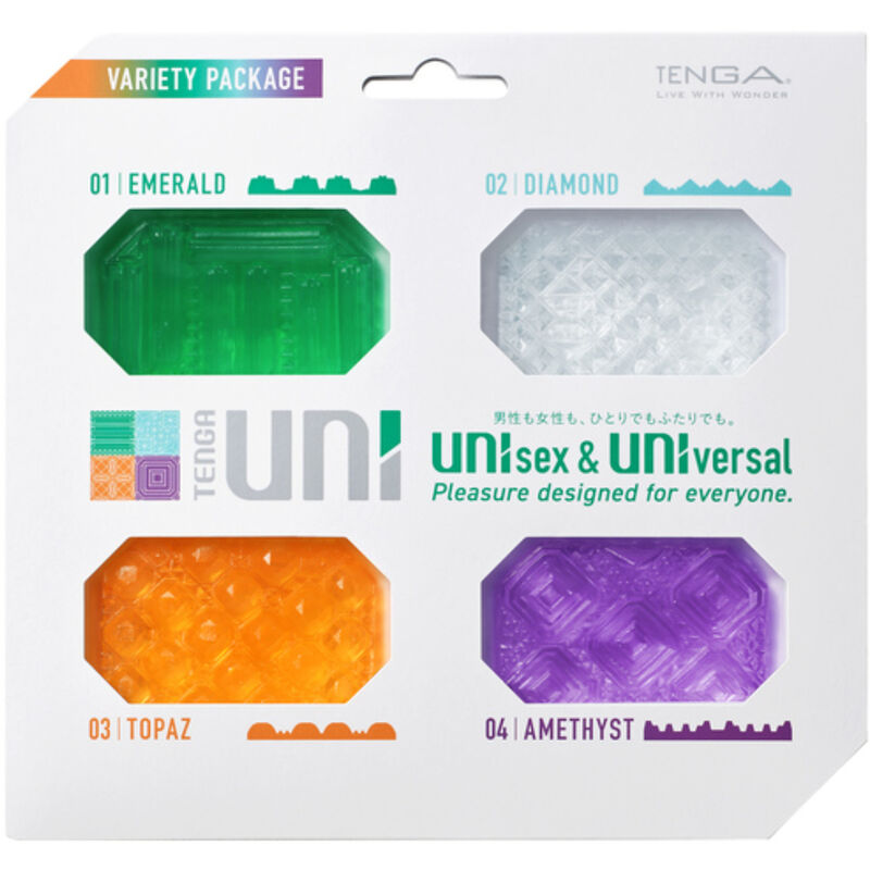TENGA – PACK DE DÉS  DÉS POUR MASTURBATEUR UNI VARIETY 4 UNITÉS