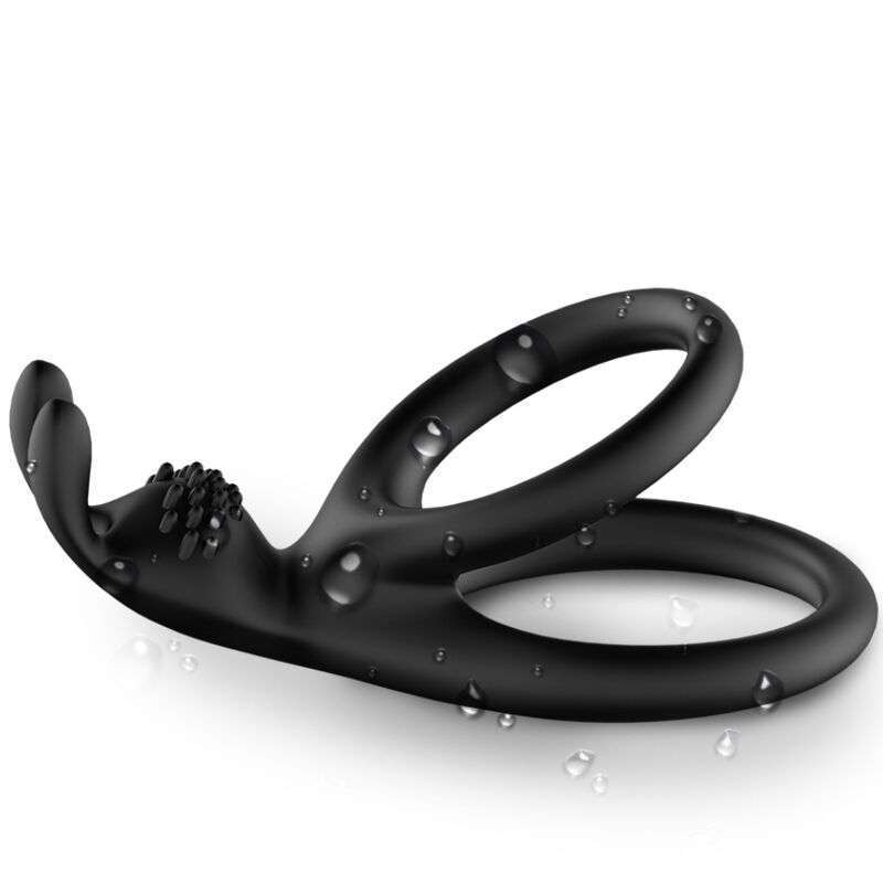 ARMONY – BAGUE DOUBLE LAPIN TENSY NOIR
