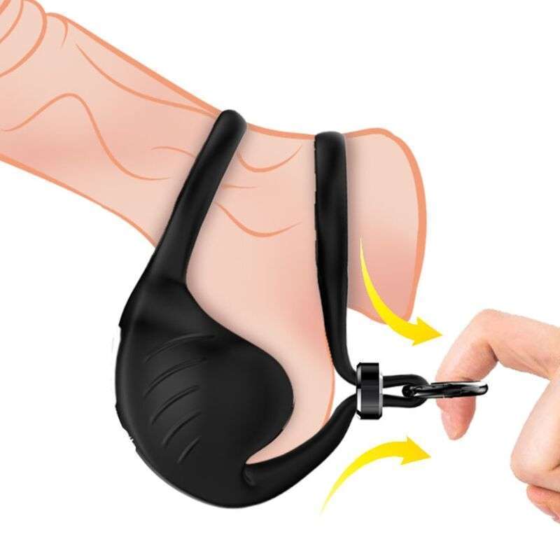 ARMONY – ANNEAU VIBRATEUR MANTA SCROTUM NOIR