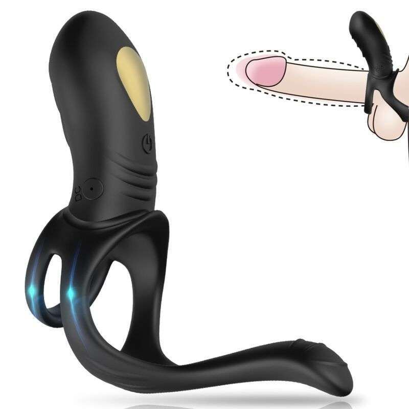 ARMONY – VIBRATEUR JUMPER RING POUR COUPLES  PLUG ANAL NOIR