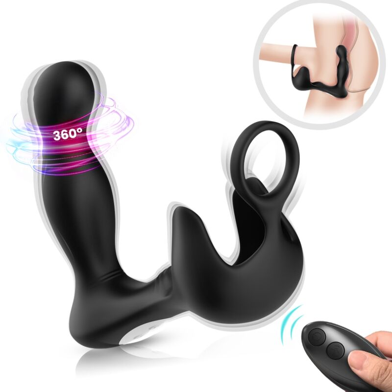 ARMONY – VIBRATEUR SURROUND ANAL  STIMULATEUR TESTICULOS  ANNEAU TÉLÉCOMMANDE NOIR