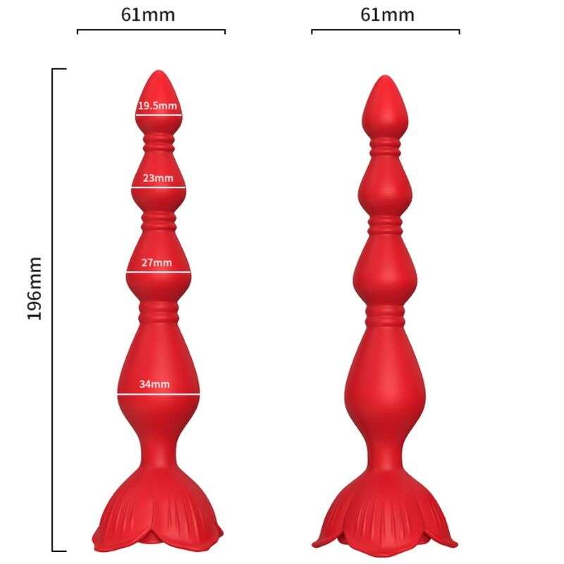 ARMONY – VIBRATEUR ROSE PAGODE  PLUG ANAL ROUGE