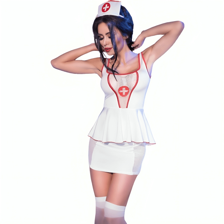 CHILIROSE – CR 4160 DISFRAZ ENFERMERA TOP  FALDA S/M
