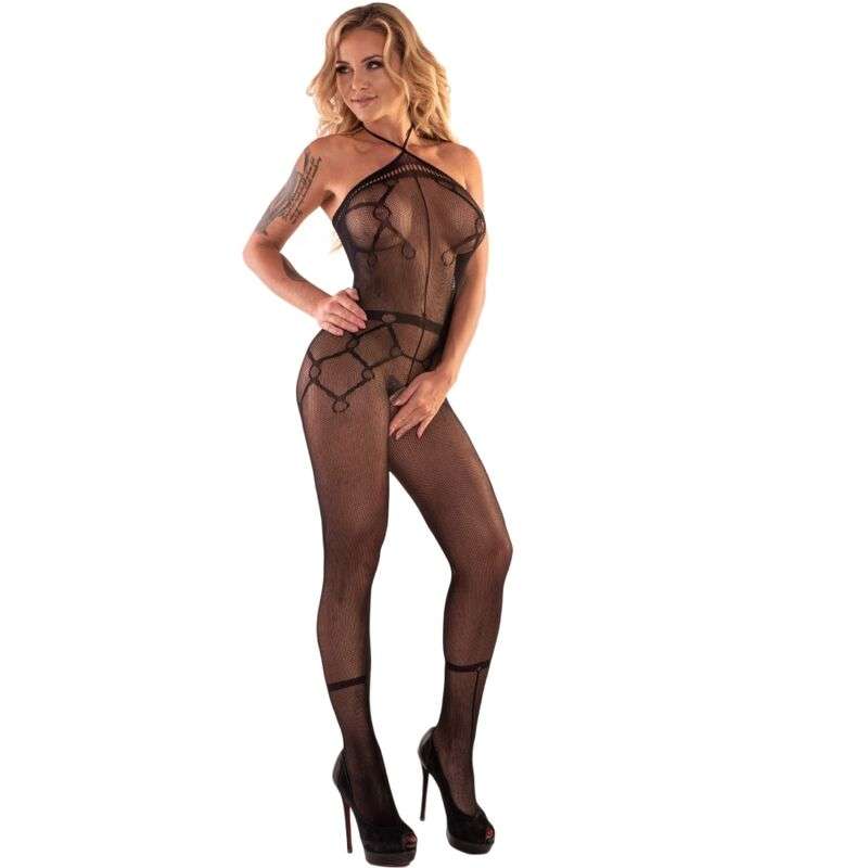 LIVCO CORSETTI FASHION – HACINT LC 17342 BODYSTOCKING CROCHLESS NOIR TAILLE UNIQUE