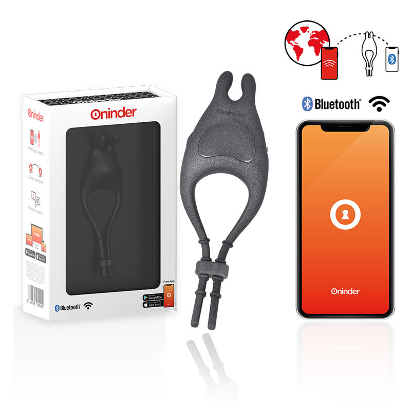 ONINDER – ANNEAU VIBRATEUR RÉGLABLE RECHARGEABLE PAMPA AVEC STIMULATEUR DE CLITORIS 10 VITESSES – APPLICATION GRATUITE