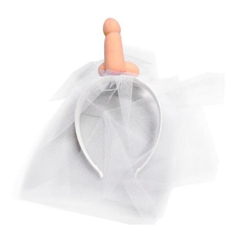 DIABLO PICANTE – VOILE DE MARIÉE BLANC AVEC PÉNIS