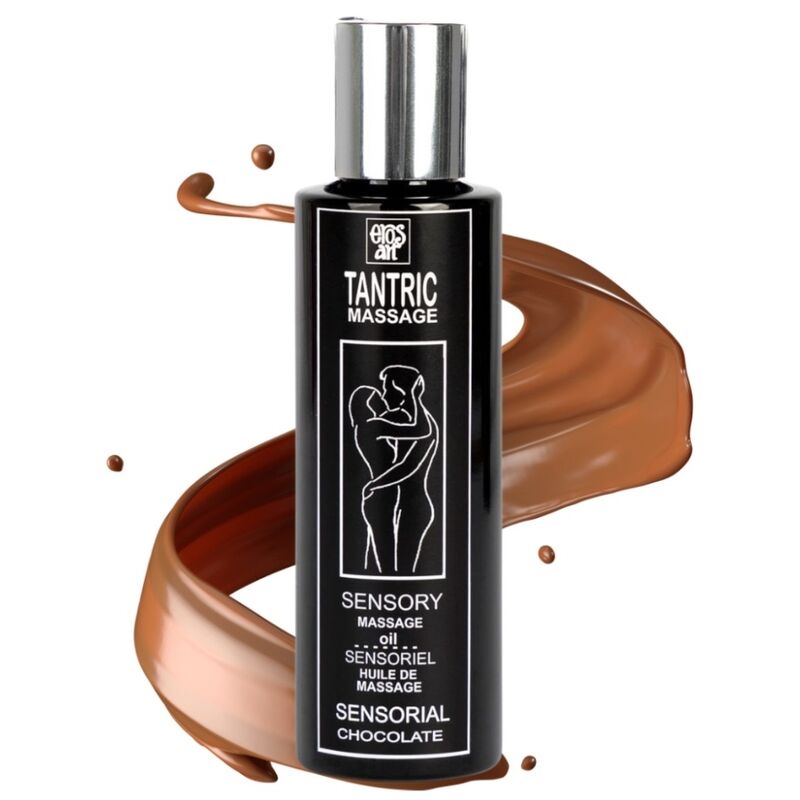 EROS-ART – HUILE DE MASSAGE TANTRIQUE NATURELLE ET APHRODISIAQUE AU CHOCOLAT 100 ML