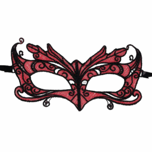 QUEEN LINGERIE – MASQUE EN DENTELLE DÉTAILS ROUGES