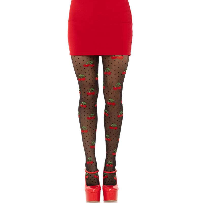 LEG AVENUE – BAS TAUPES CERISE NOIRE