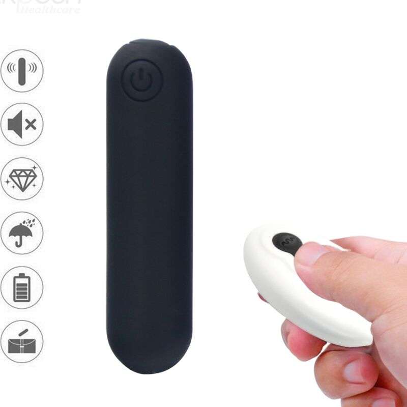 ARMONY – SPLASH JOLINE VIBRATEUR BULLET TÉLÉCOMMANDE EN SILICONE 10 VIBRATIONS 65 X 15 CM NOIR