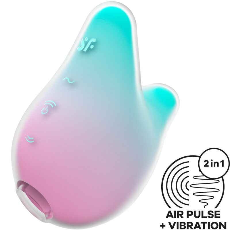 SATISFYER – MERMAID VIBES STIMULATEUR  VIBRATEUR MENTHE ET ROSE