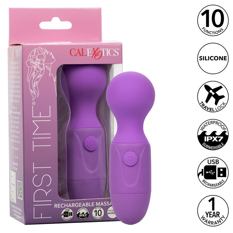 CALEXOTICS – FIRST TIME MASSEUR RECHARGEABLE 10 VIBRATIONS VIOLET