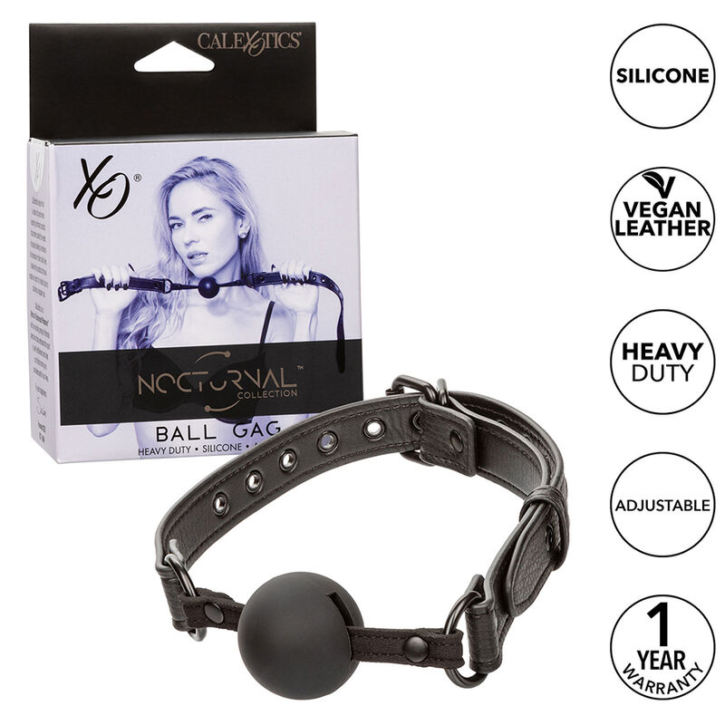 CALEXOTICS – NOCTURNAL BÂILLON À BOULE EN SILICONE NOIR