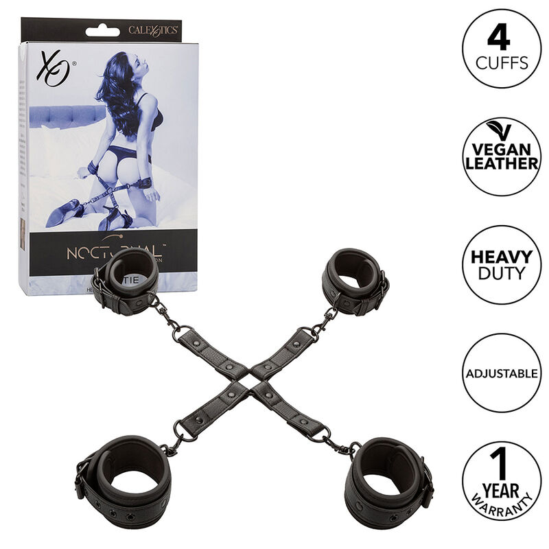 CALEXOTICS – NOCTURNAL CONNECTEUR TIE HOG CUERO AJUSTABLE NOIR