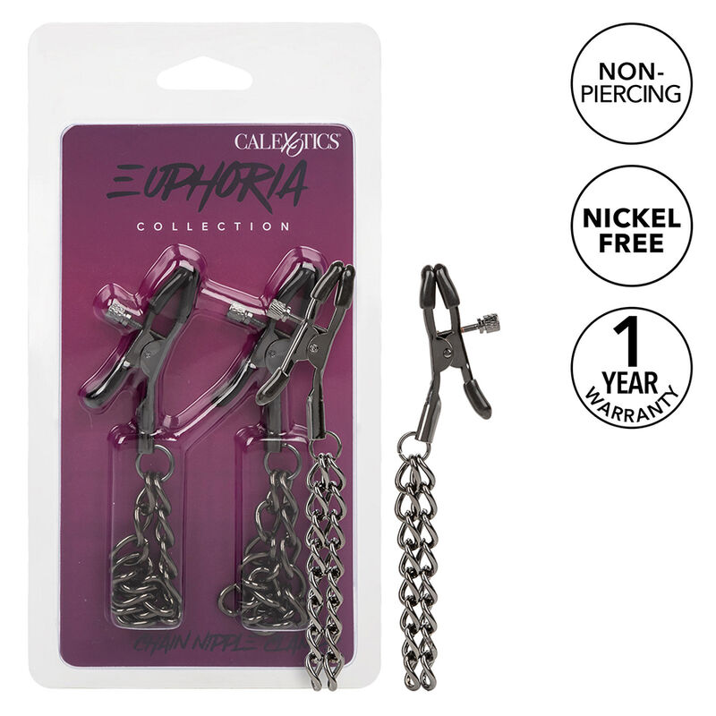 CALEXOTICS – EUPHORIA PINCES À TÉTONS CHAÎNE 14,5 CM