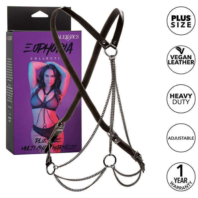 CALEXOTICS – EUPHORIA HARNAIS MULTICHAÎNE PREMIUM GRANDE TAILLE