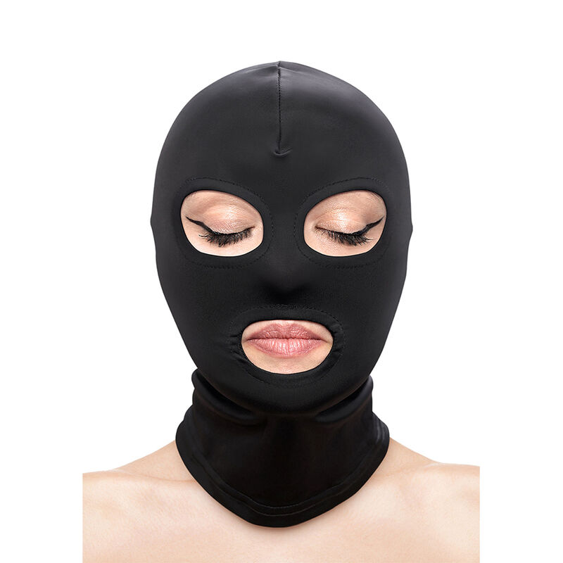 NS NOVELTIES – FETISH  FASHION CAGOULE YEUX ET BOUCHE NYLON NOIR