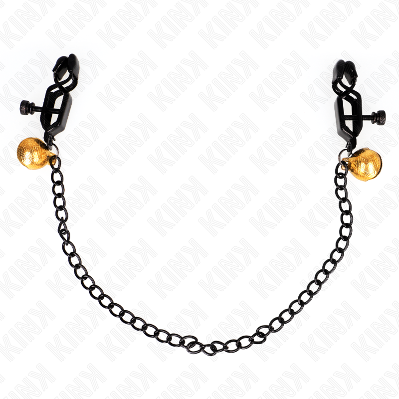 KINK – PINCES À METON CHAÎNE PLATE ET CLOCHE ARGENT 30 CM