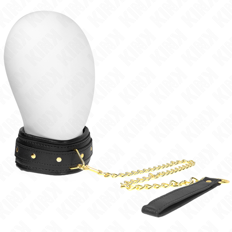 KINK – COLLIER AVEC BRACELET IMITATION CUIR ÉPONGE MODÈLE 1 RÉGLABLE 37-54 CM X 3 CM