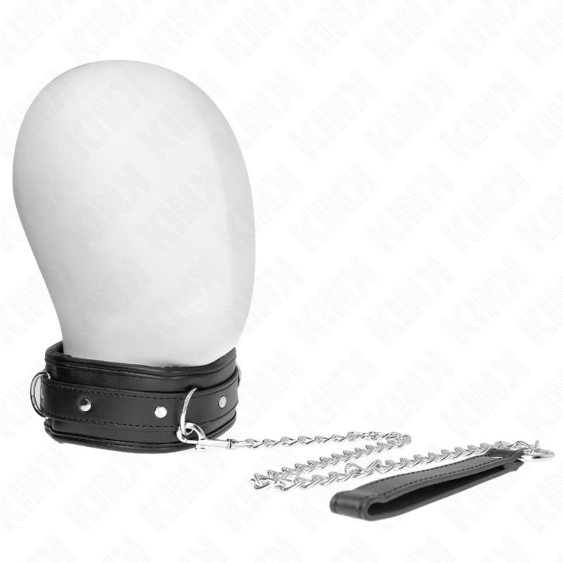 KINK – COLLIER AVEC BRACELET IMITATION CUIR ÉPONGE MODÈLE 3 RÉGLABLE 37-54 CM X 3 CM