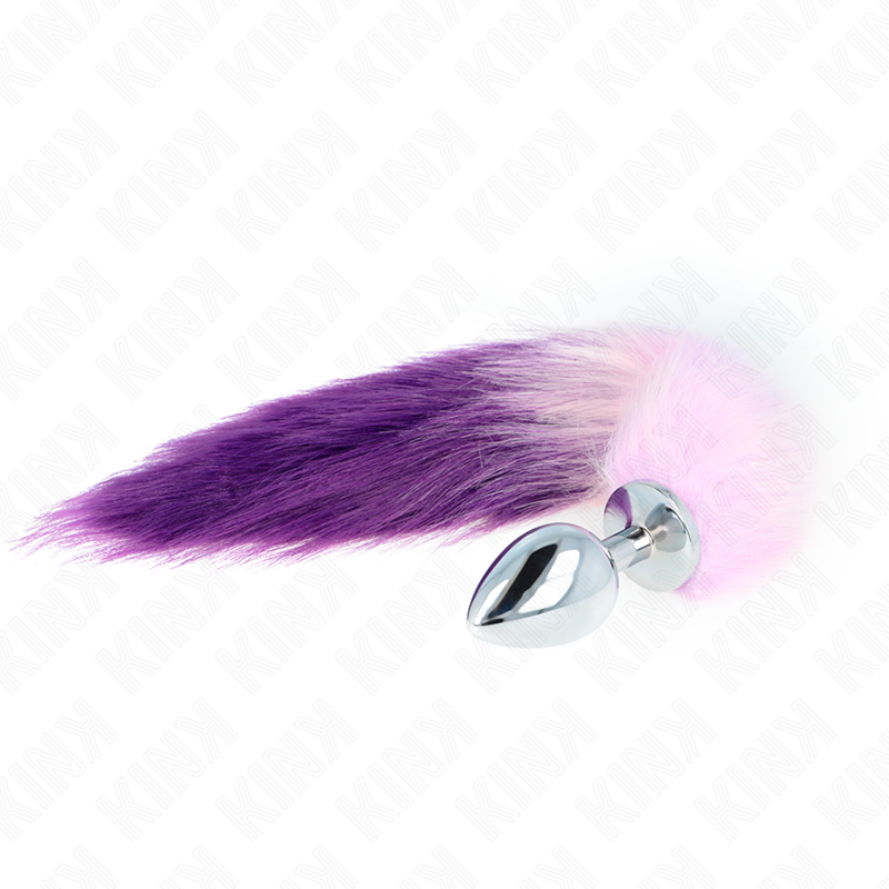 KINK – PLUG ANAL TAILLE L 10 X 4 CM AVEC QUEUE SYNTHÉTIQUE 40 CM VIOLET