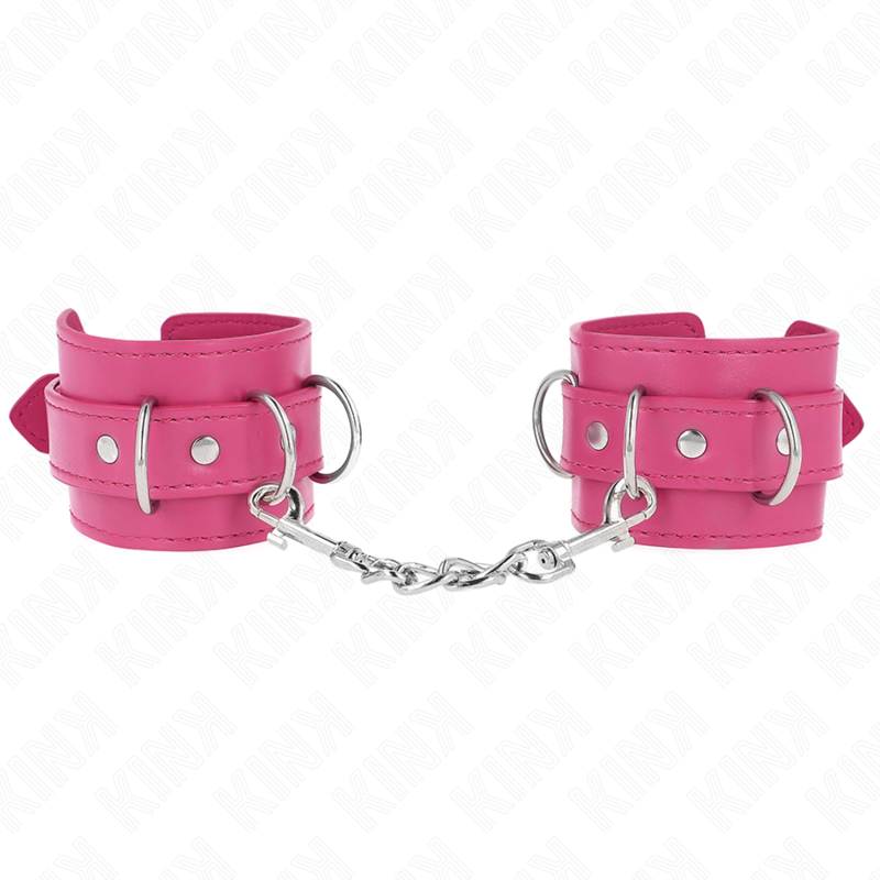 KINK – 3 APPAREILS-POIGNETS AJUSTABLES ROSE 17,5-25 CM X 6 CM
