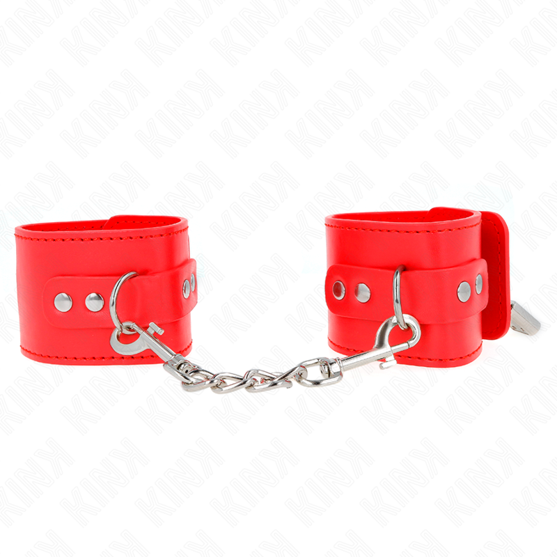KINK – APPUI-POIGNETS AVEC FERMETURE PAR CADENAS ROUGE AJUSTABLE 16-23 CM X 5,5 CM