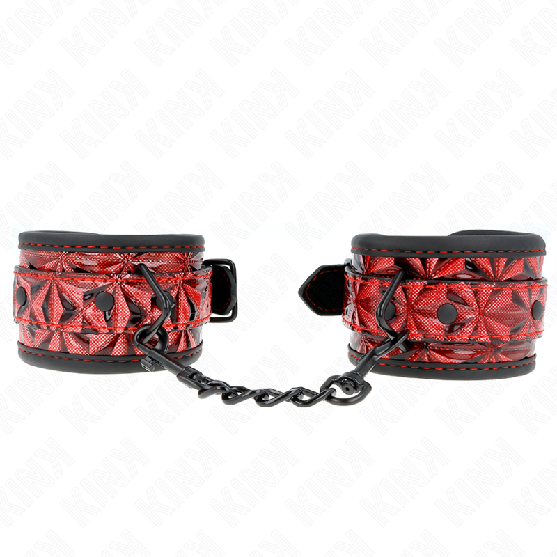 KINK – APPUI-POIGNETS MOTIF DIAMANT ROUGE FONCÉ RÉGLABLE 17-26 CM X 5,5 CM