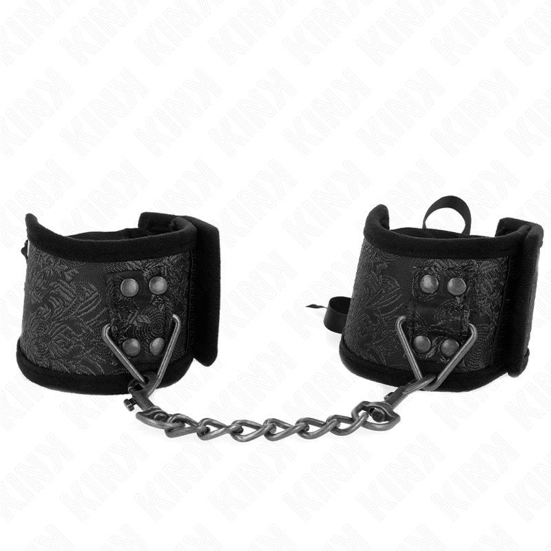 KINK – RETENUES-POIGNETS SCANDAL DÉTAILS DENTELLE NOIRE 24,5 CM X 6,5 CM