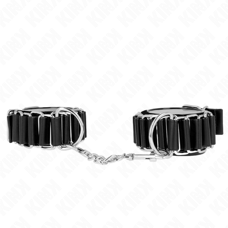 KINK – APPUI-POIGNETS FINS COMME CHARNIÈRES NOIR RÉGLABLE 16-22 CM X 3,5 CM
