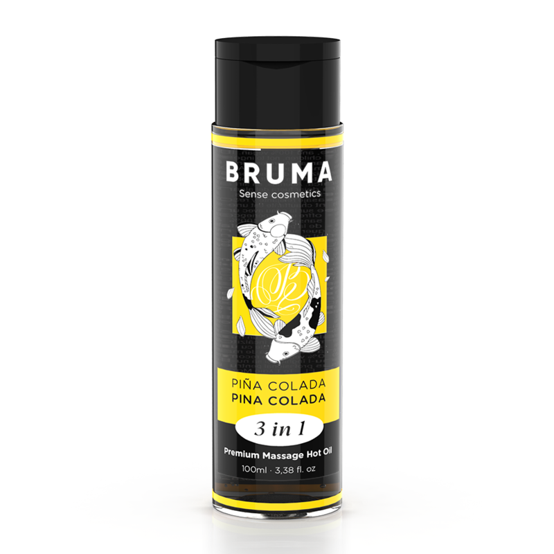 BRUMA – HUILE DE MASSAGE PREMIUM EFFET CHALEUR SAVEUR PINA COLADA 3 EN 1 – 100 ML
