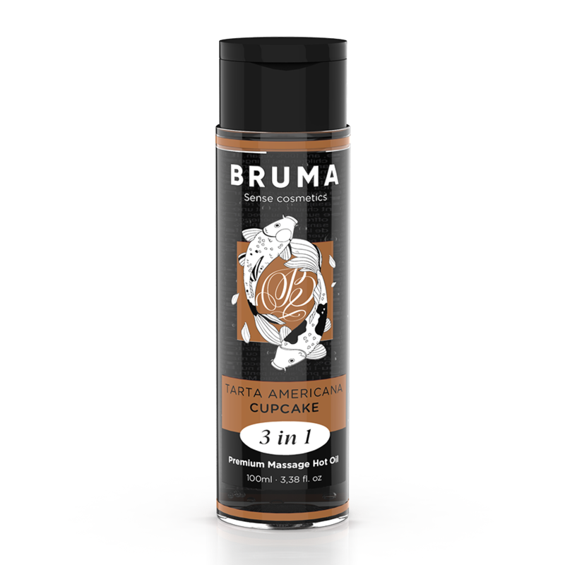 BRUMA – HUILE DE MASSAGE PREMIUM EFFET CHALEUR SAVEUR CUPCAKE 3 EN 1 – 100 ML