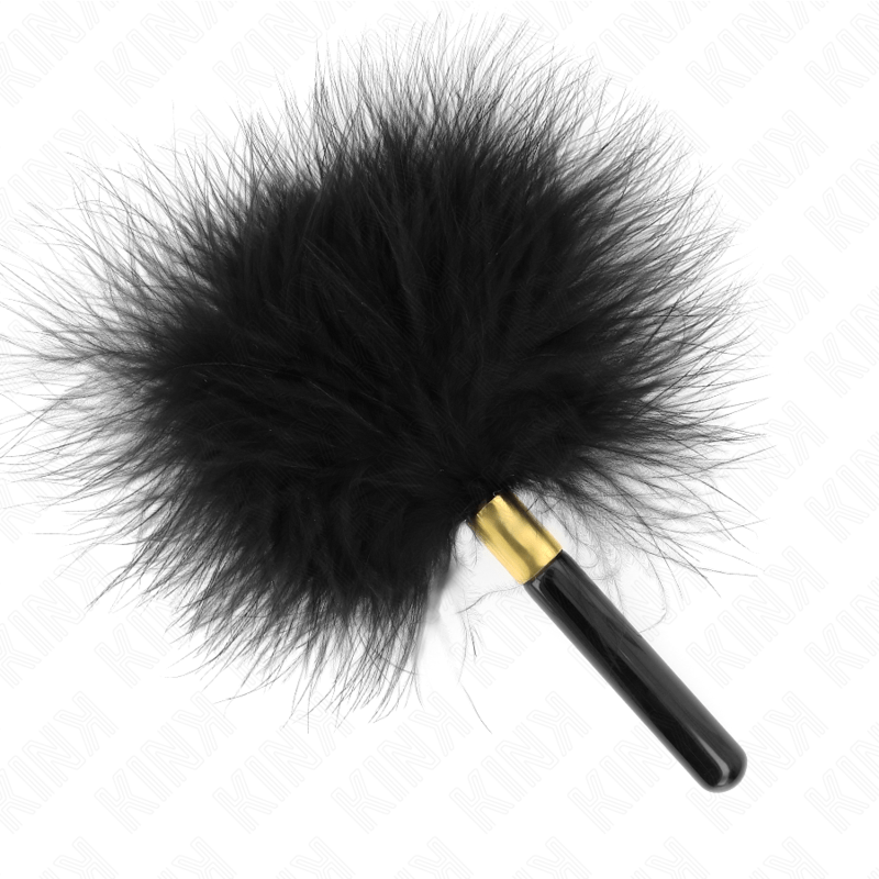 KINK – PLUMES CHACOULES EN MÉTAL DORÉ NOIR 18 CM