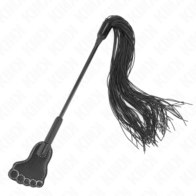 KINK – PAGAIE EN FORME DE PIED AVEC FOUET À GLAND 31 CM