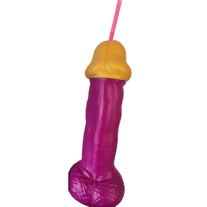 DIABLO PICANTE – VERRE  PÉNIS EN PLASTIQUE FUCHSIA