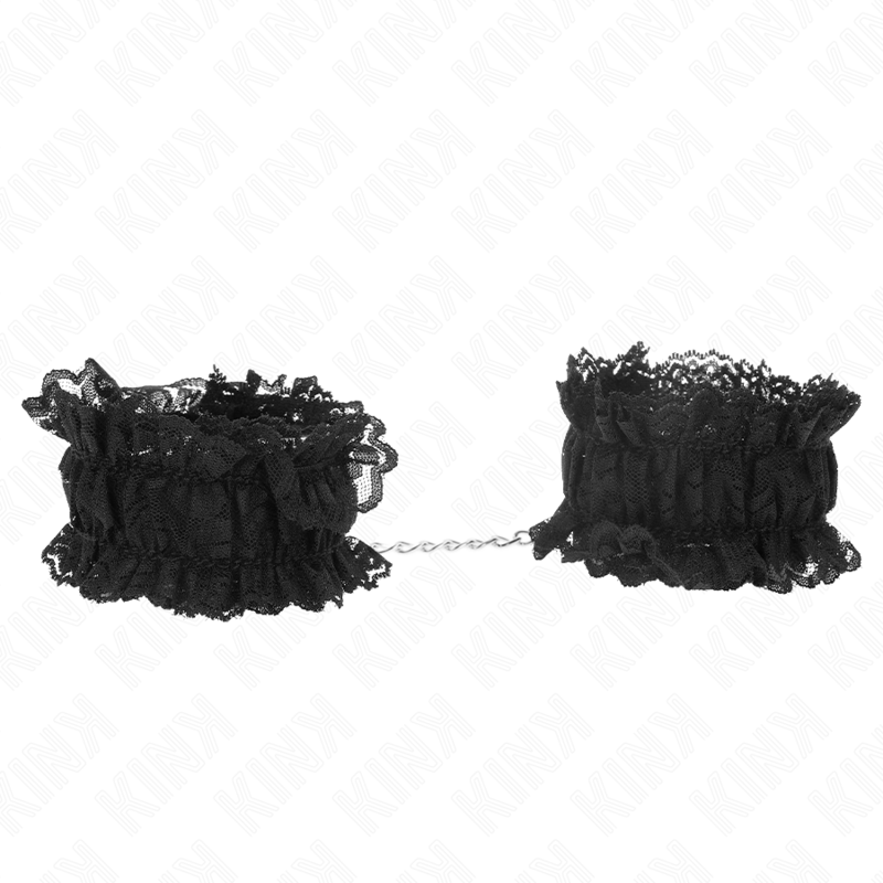 KINK – ATTACHE-POIGNETS ÉLASTIQUES EN DENTELLE NOIR