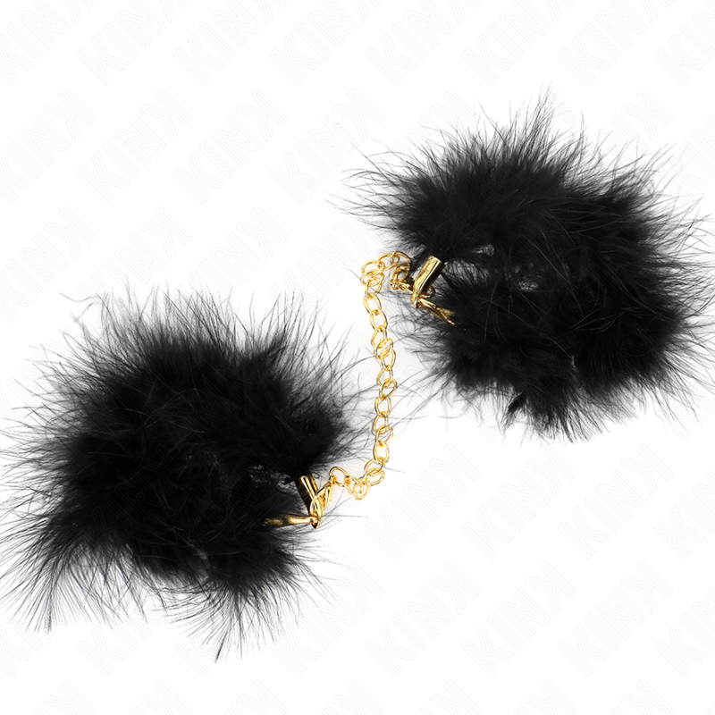 KINK – MANCHETTES EN PLUME AVEC CHAÎNE OR MODÈLE 0