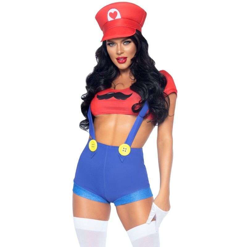 LEG AVENUE – COSTUME SEXY MARIO BROS ROUGE/BLEU S