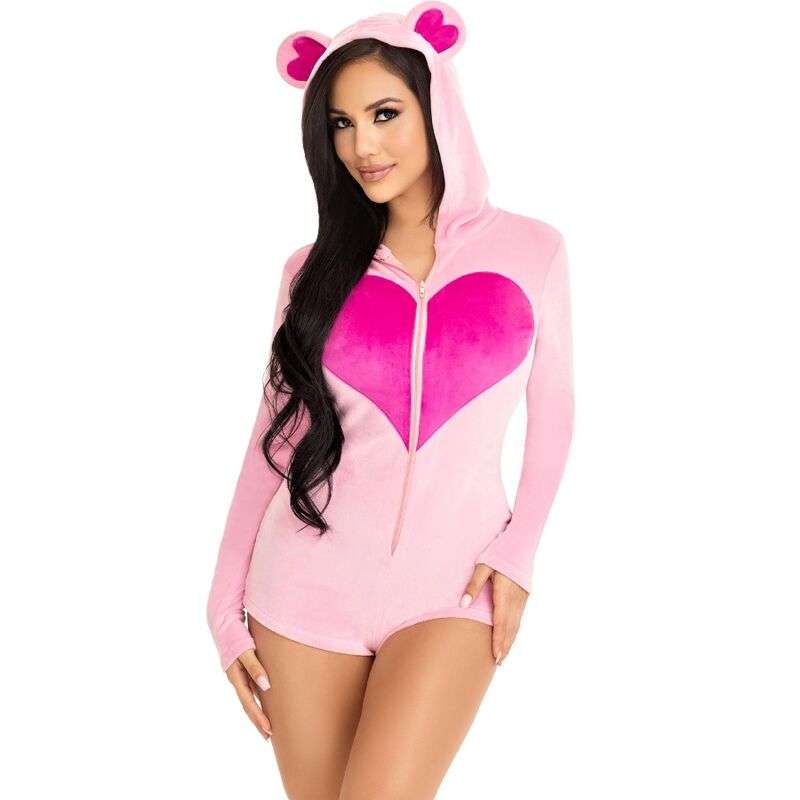 LEG AVENUE – BODY VELOURS OURS EN TEDDY ROSE M