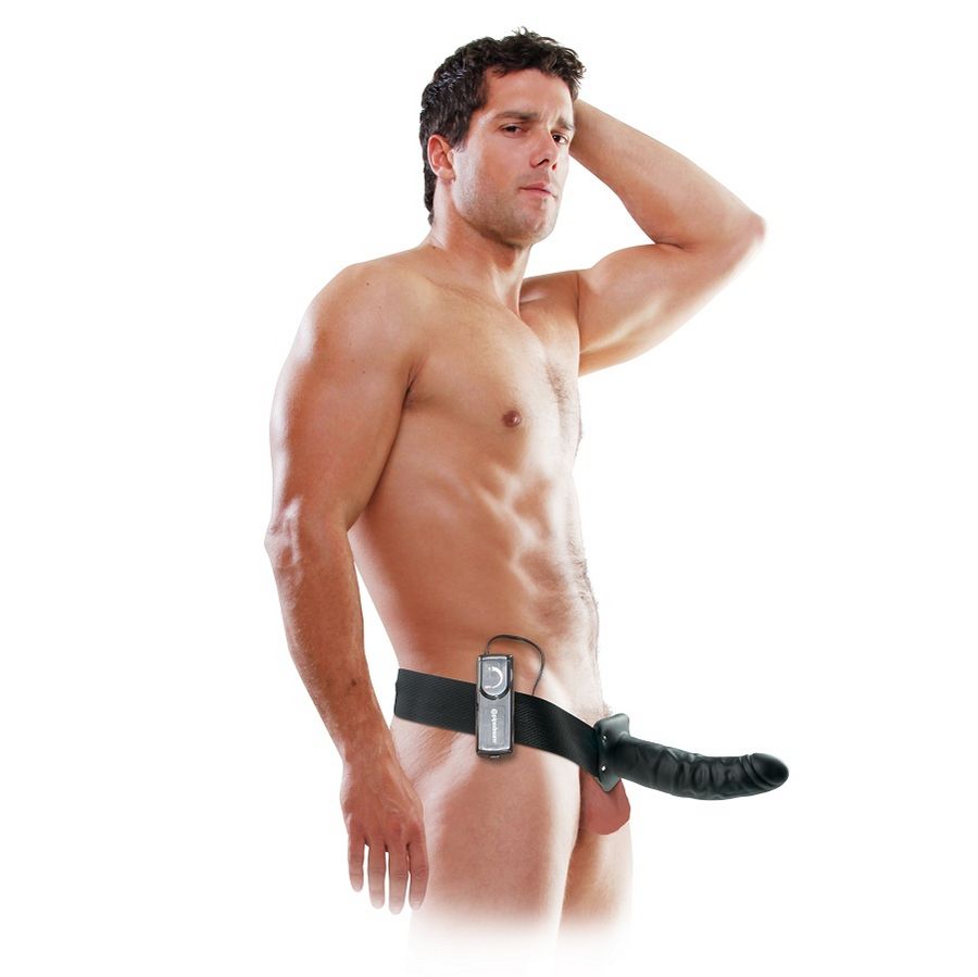 FETISH FANTASY SERIES – 19 CM VIBRANT CREUX STRAP-ON NOIR