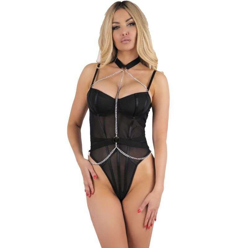 LIVCO CORSETTI FASHION – RUBIKA LC XG079 BODY CON GARGANTILLA NEGRO S
