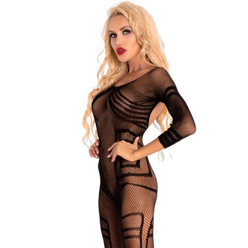 LIVCO CORSETTI FASHION – PEIGNOIR + CHEMISE + STRING MELISENDA CF 1709 NOIR S