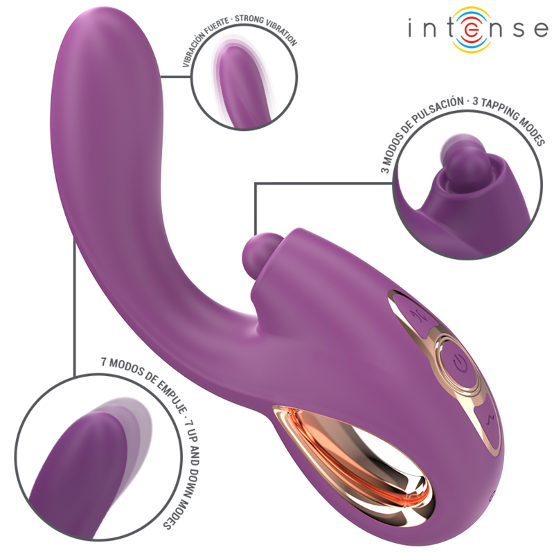 INTENSE – LALI VIBRATEUR MULTIFONCTION POINT G TAPPING  THRUST  VIBRATION VIOLET