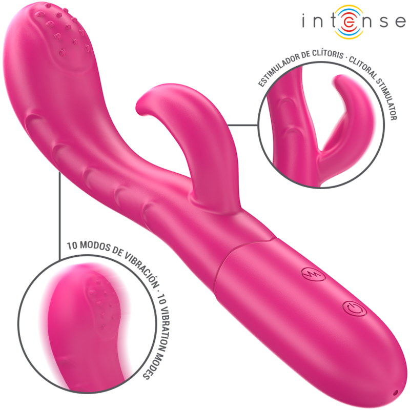 INTENSE – AMARA VIBRATEUR AVEC LANGUE STIMULANTE 10 VIBRATIONS ROSE