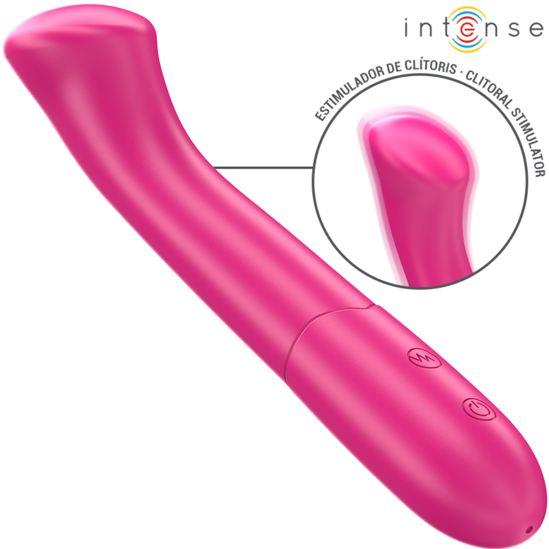 INTENSE – PATY VIBRATEUR 19 CM FLEXIBLE 10 VIBRATIONS MODÈLE 2 ROSE