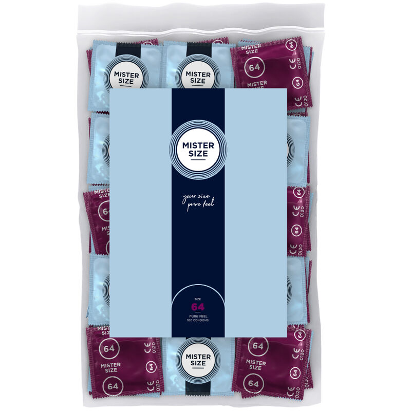 MISTER SIZE – PRÉSERVATIFS TAILLE XXL 64 MM (100 UNITÉS)