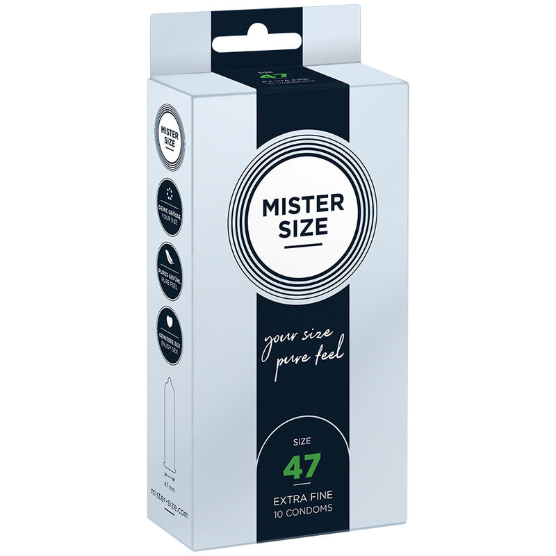 MISTER SIZE – PRÉSERVATIFS TAILLE XS 47 MM (10 UNITÉS)