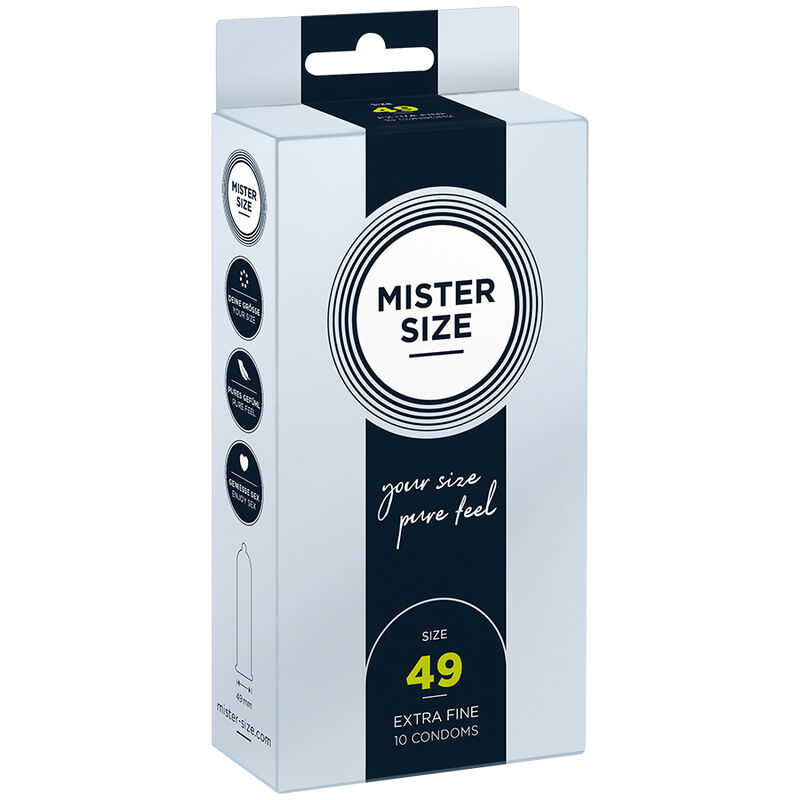 MISTER SIZE – PRÉSERVATIF TAILLE S 49 MM (10 UNITÉS)
