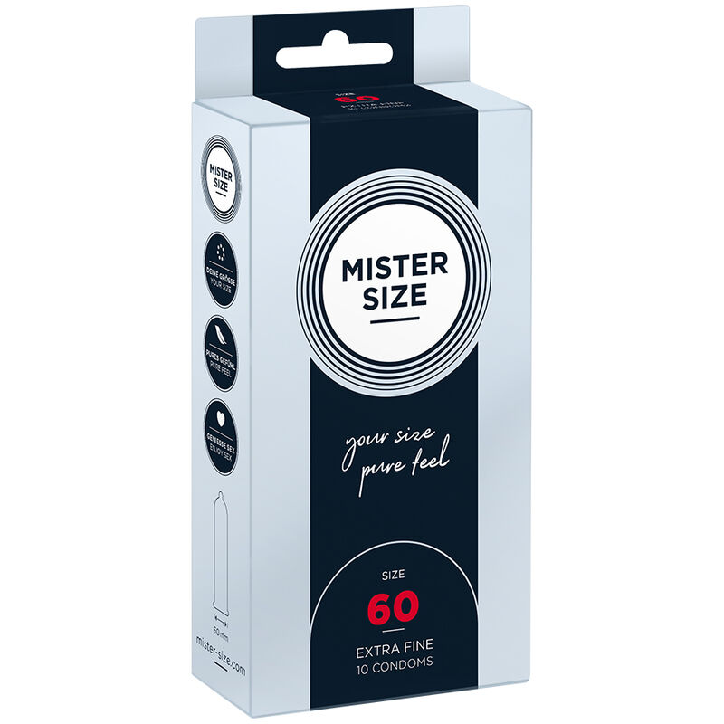 MISTER SIZE – PRÉSERVATIF TAILLE XL 60 MM (10 UNITÉS)