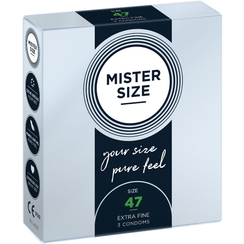 MISTER SIZE – PRÉSERVATIFS TAILLE XS 47 MM (3 UNITÉS)